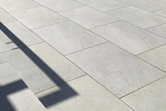 Light Grey Porcelain Paving Tiles - 900x600mm - 20mm