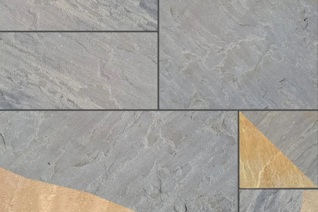 York Grey Indian Sandstone - Patio Pack - 22mm Calibrated - Paving Slabs