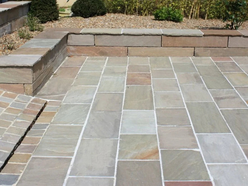 Raj Blend Indian Sandstone - 900x600mm - 22mm Calibrated - Paving Slabs