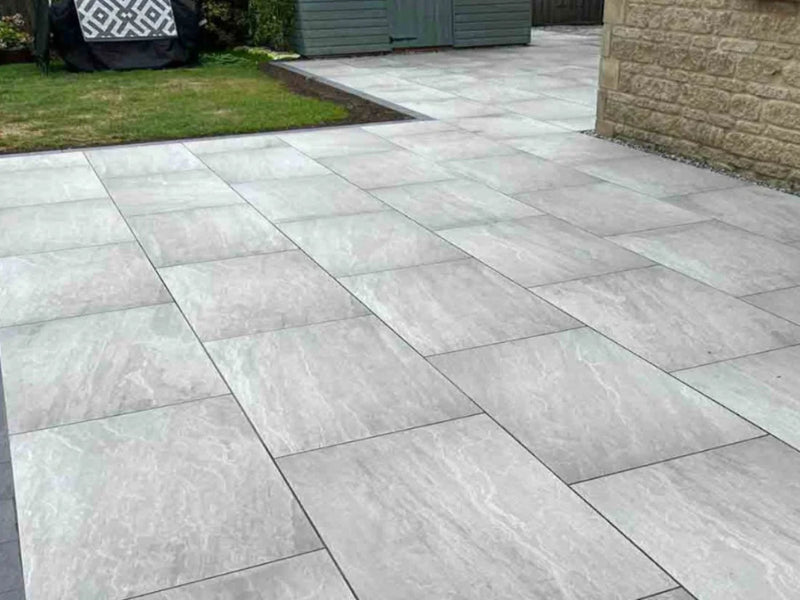 Kandla Grey Porcelain Paving Tiles - 900x600mm - 20mm