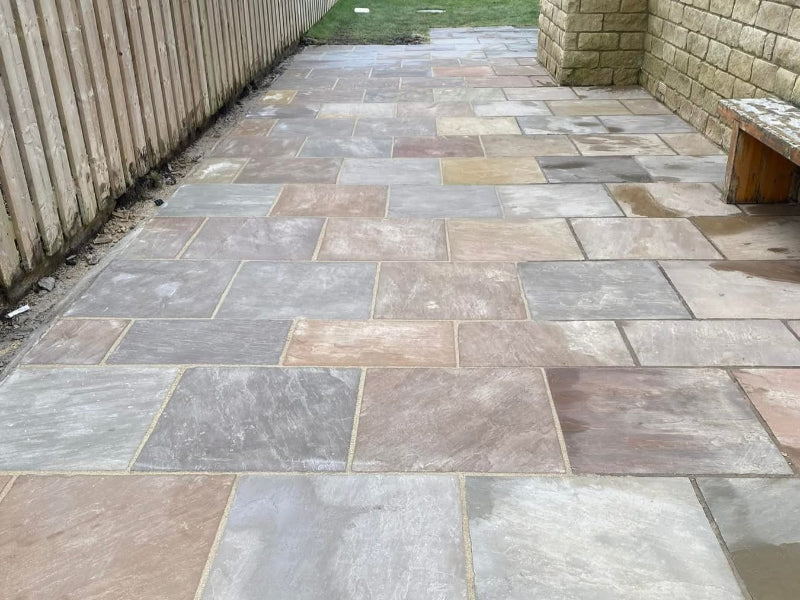 Raj Green Indian Sandstone - 900x600mm - 22mm Calibrated - Paving Slabs