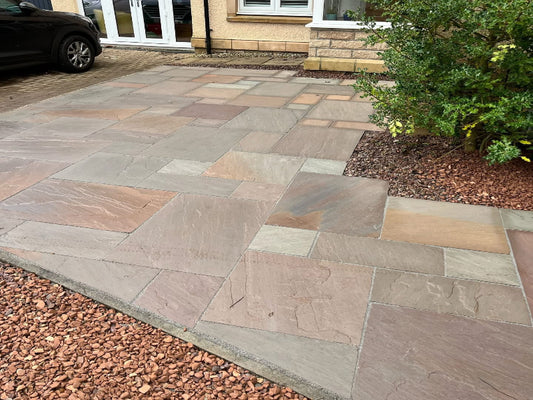 Autumn Brown Indian Sandstone - Patio Pack - 22mm Calibrated - Paving Slabs