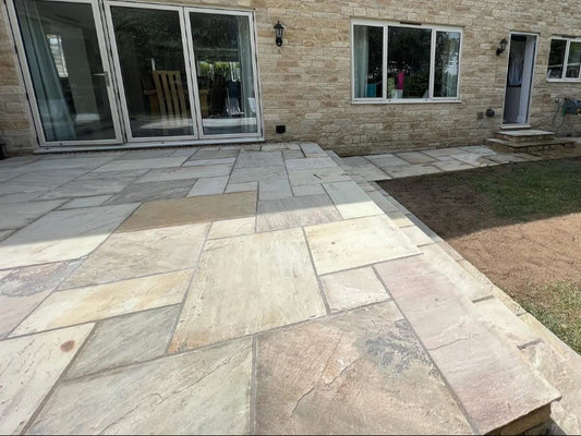 Fossil Mint Indian Sandstone - Patio Pack - 22mm Calibrated - Paving Slabs