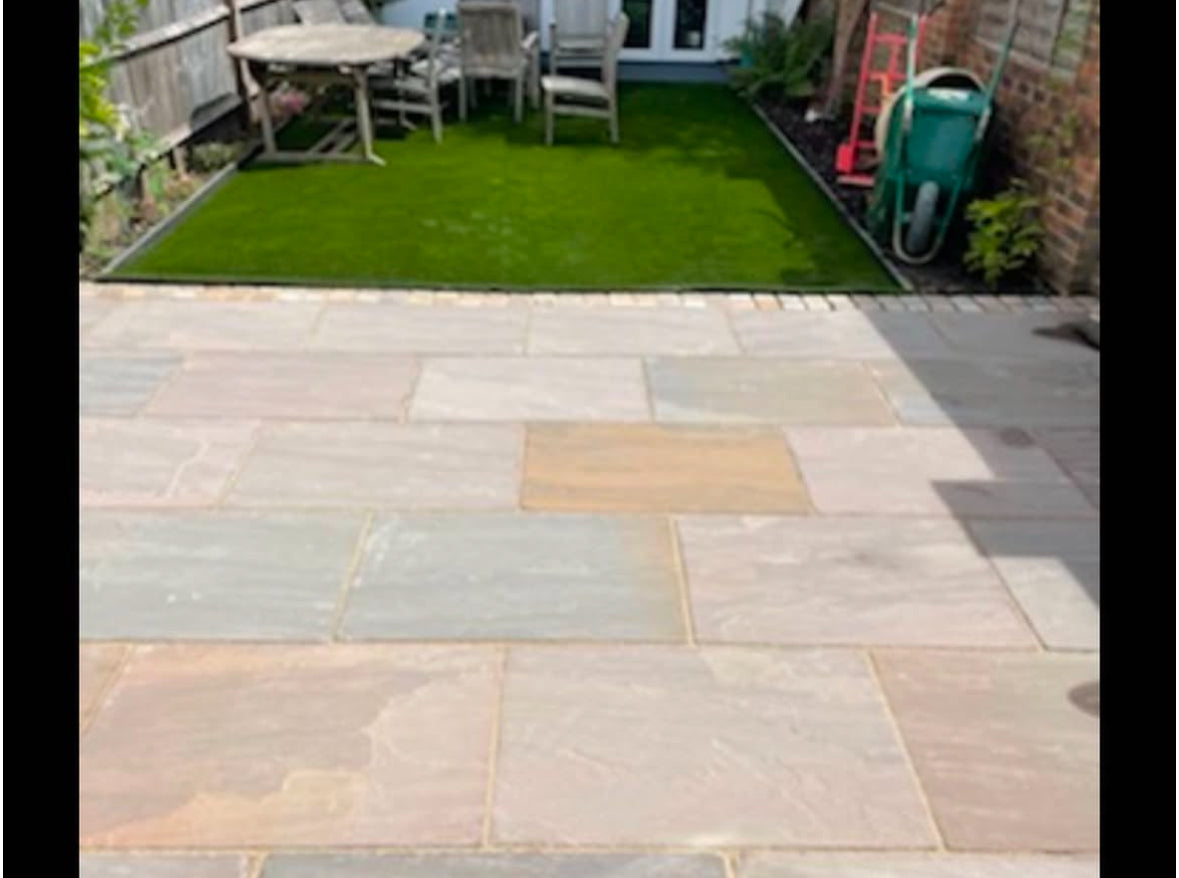 Autumn Brown Indian Sandstone - 900x600 – 22mm Calibrated - Paving Slabs