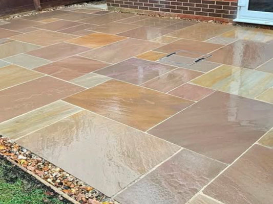 Raj Blend Indian Sandstone - Patio Pack - 22mm Calibrated - Paving Slabs