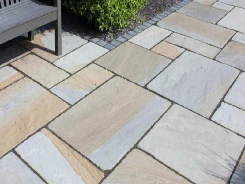 York Grey Indian Sandstone - Patio Pack - 22mm Calibrated - Paving Slabs