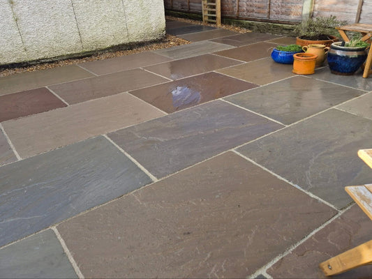 Autumn Brown Indian Sandstone - 900x600 – 22mm Calibrated - Paving Slabs