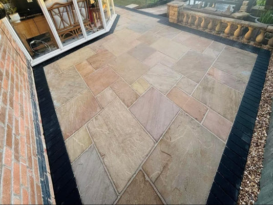 Rippon Buff Indian Sandstone - Patio Pack - 22mm Calibrated - Paving Slabs