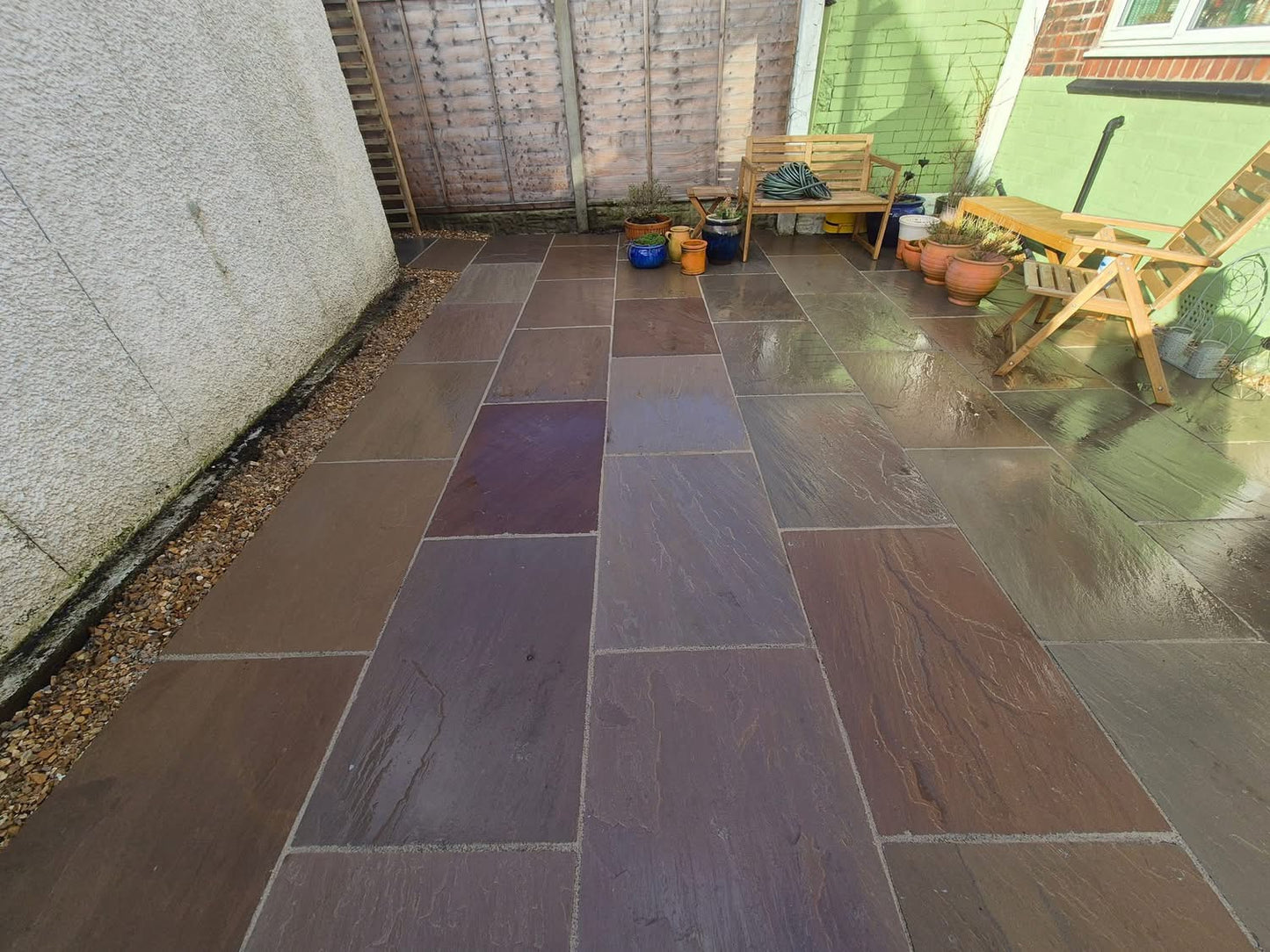 Autumn Brown Indian Sandstone - 900x600 – 22mm Calibrated - Paving Slabs